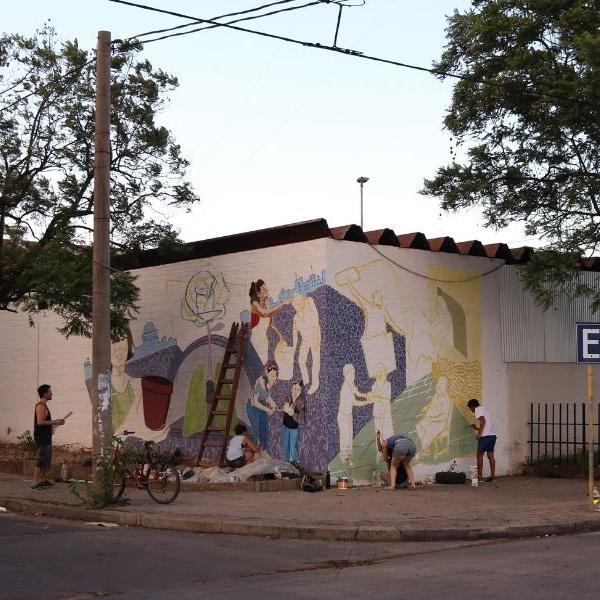 Mural representativo de la Casa de la Memoria Roberto Matthew en Paraguay y Laprida Barrio Observatorio. Diciembre 2020